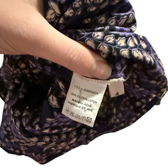 Ulla Johnson Dress Purple Flower Bohemian Sundress Size 4 - Picture 8 of 8